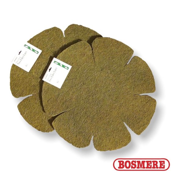 🍃2/$20🍃Bosmere F521 2-Pack 16" Cloverleaf Basket Liners Coco Fiber Green/Brown - Picture 1 of 4
